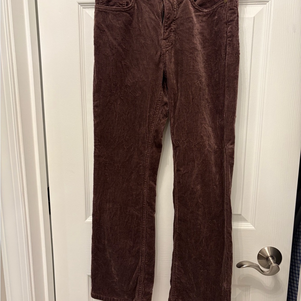 Pilcro Brown Corduroy Cropped Pants
